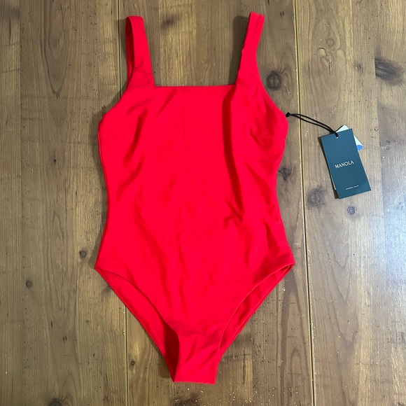 Manola Red Eco-Friendly One Piece Swimsuit - Spain, Small - Picture 2 of 8